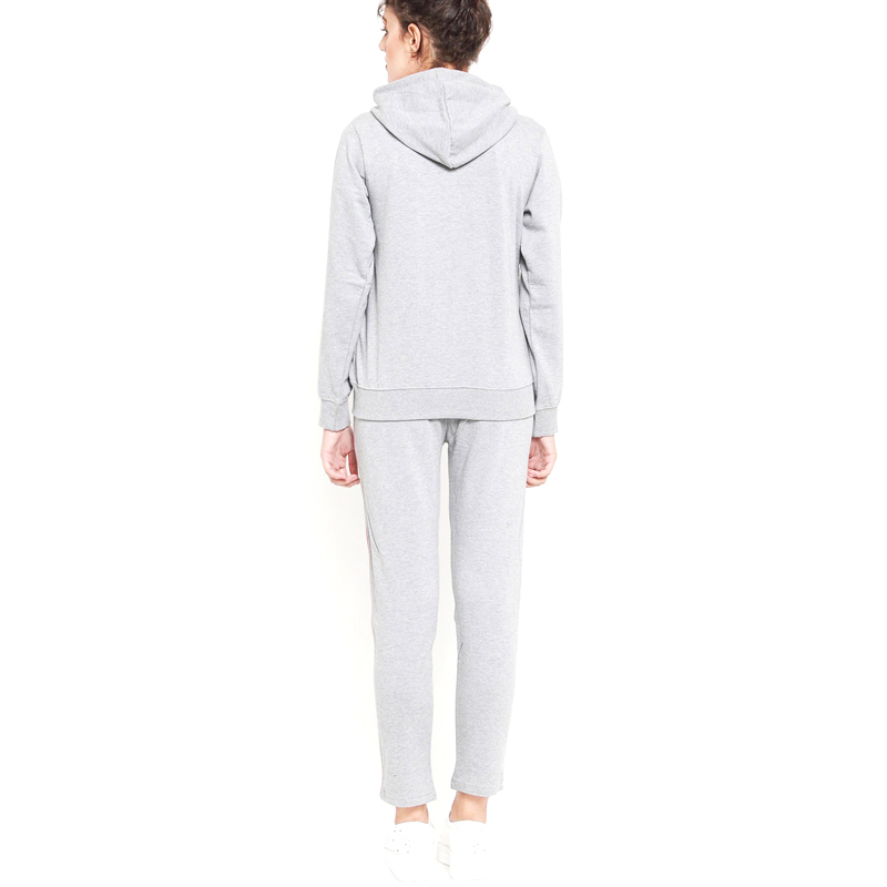 Grey & Pink Solid Tracksuits