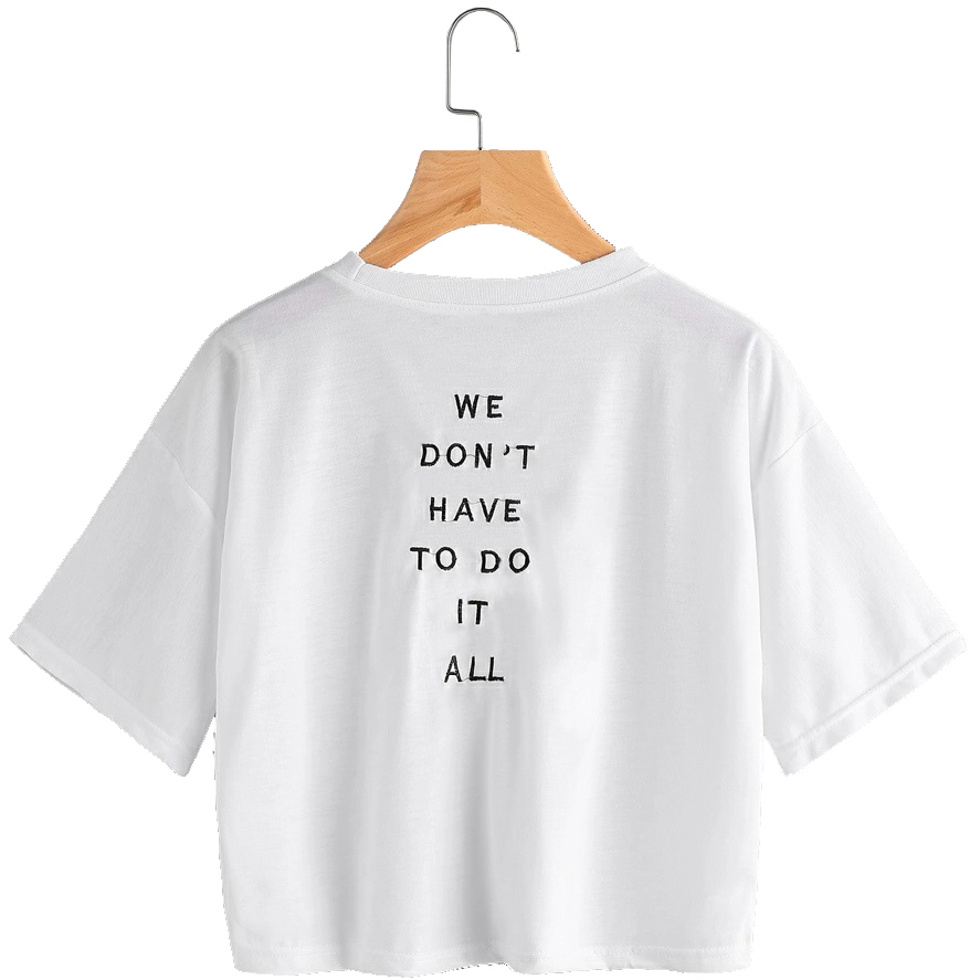 White Crop Tee