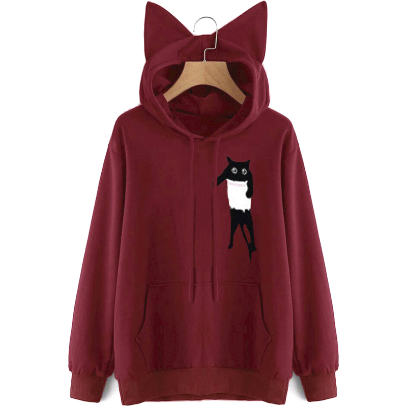 Cat Printed Hoodies